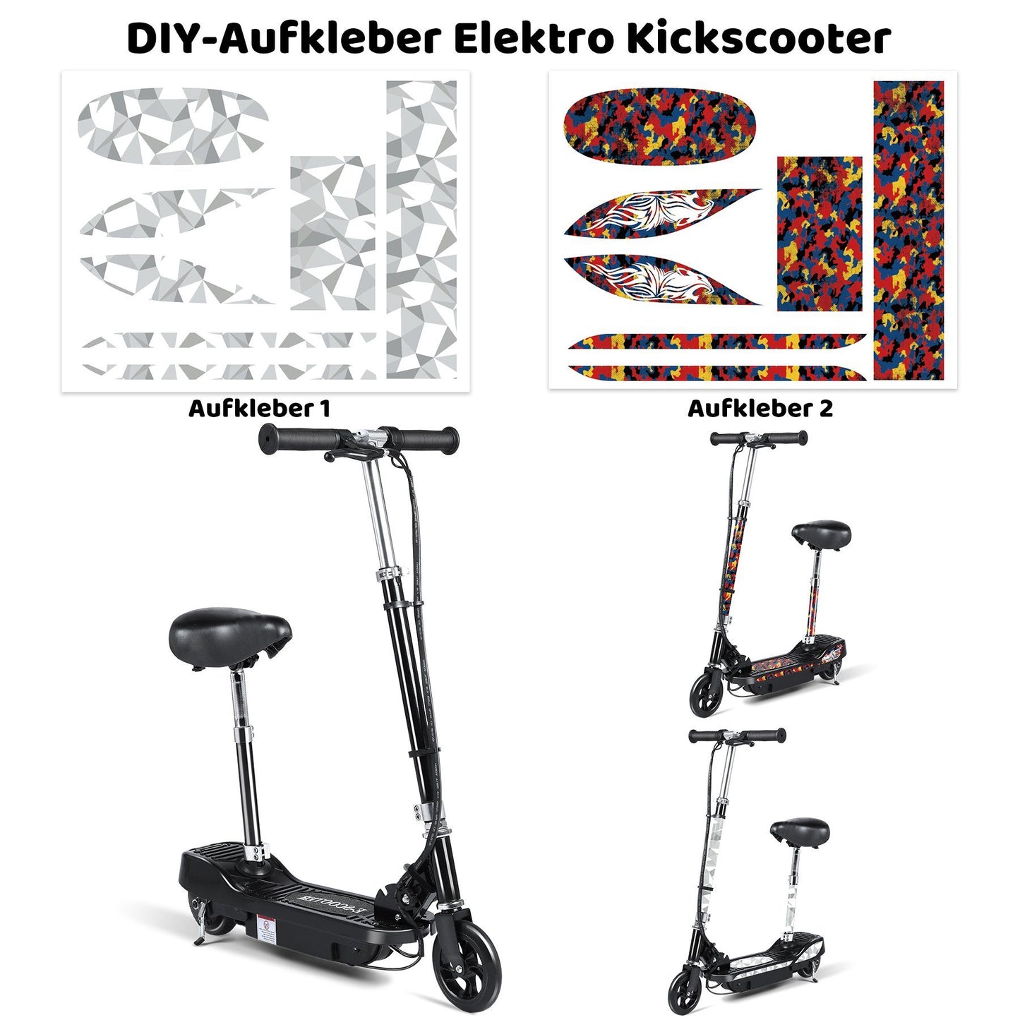 Trottinette électrique E-scooter pour enfants, réglage de la hauteur en 3 étapes et trottinette pliable