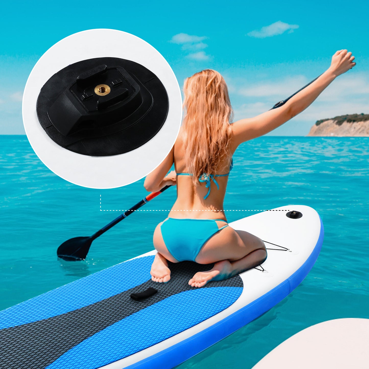 Stand up gonflable Planche de surf -300 x 76 x 10cm portable Ensemble de planches SUP gonflables