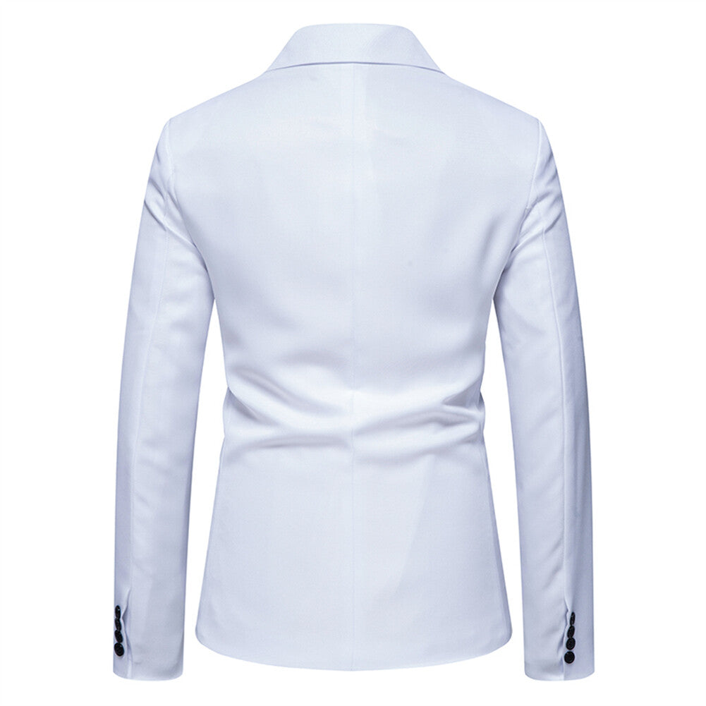 YFFUSHI Mens Regular Fit Blazer Embroidery Rose Suit Jacket 1 Button Floral Tuxedo