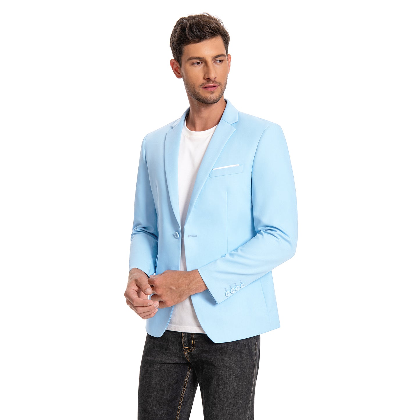Cloudstyle Men's Suit Jacket One Button Slim Fit Sport Coat Business Daily Blazer