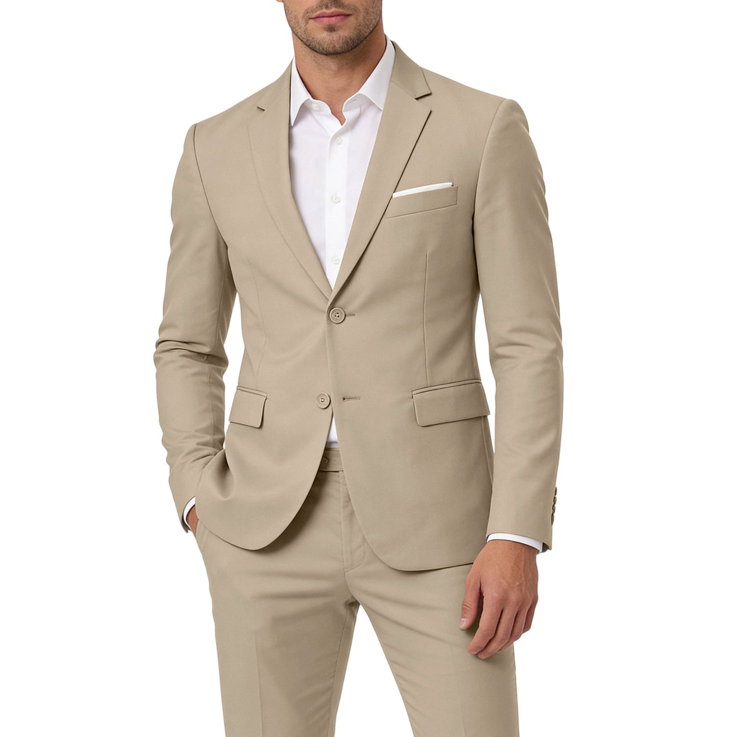 Cloudstyle Men's 2-Piece Suits Slim Fit 2 Button Dress Suit Jacket Blazer & Pants Set