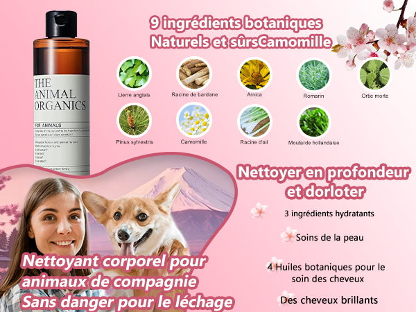Hondenshampoo 250ml，Natuurlijk extract，Geurneutraliserende shampoo voor honden met gevoelige huid，Shampoo zonder toevoegingen，Hydraterende shampoo