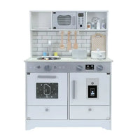 Cozinha Infantil Multifuncional ORYXEARTH Madeira Branco Suave Unissex