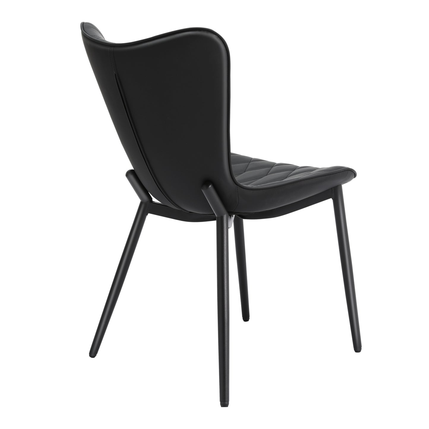 Cadeira em Pele de Gato com Diamond Quilted*2 HOMEMIYN (54x53x96 cm - preto)