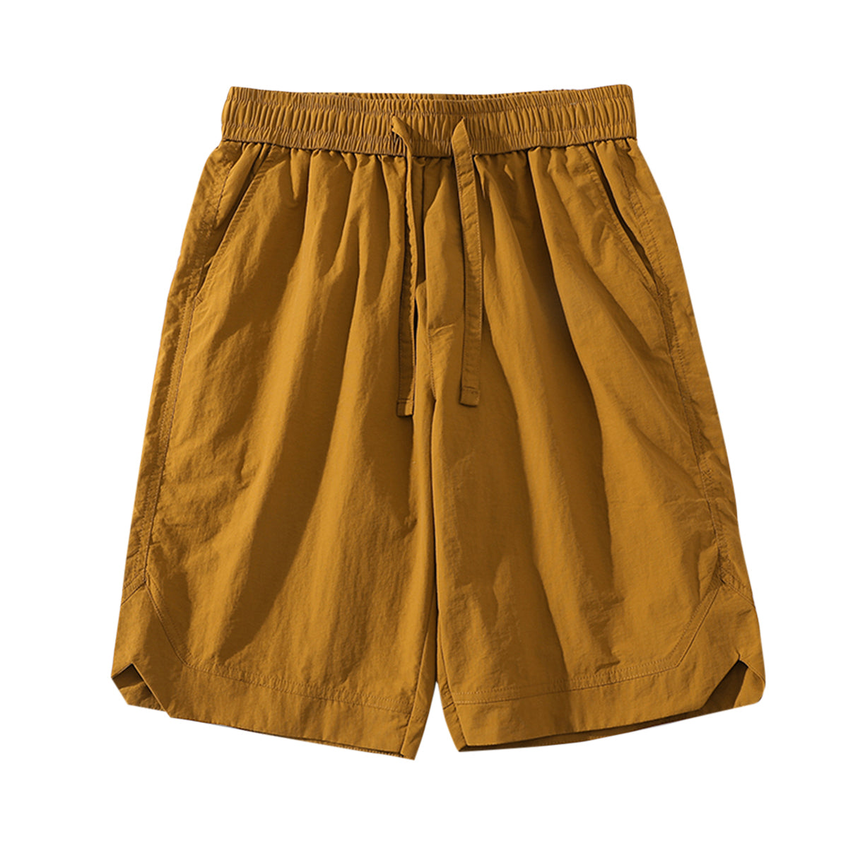 YFFUSHI Mens Drawstring Straight Sportsman Shorts Cropped Pants