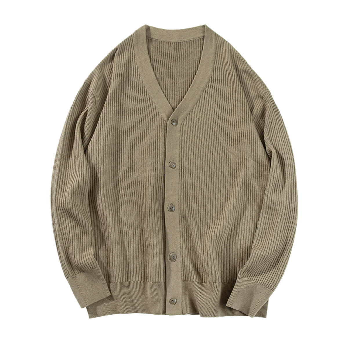 YFFUSHI Mens Casual Knitted Cardigan Sweater Slim Fit Chunky Jumper Tops