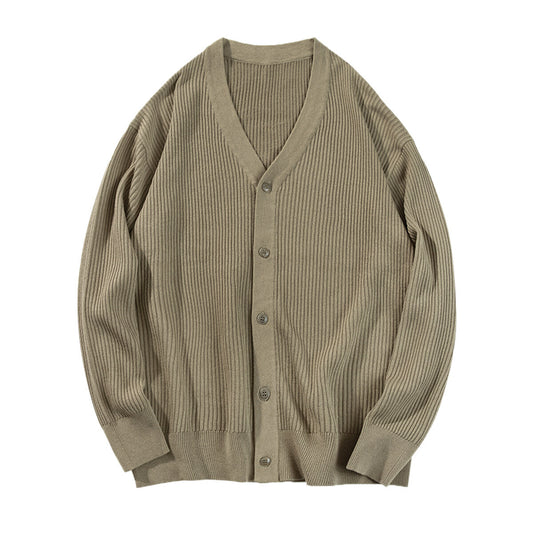 YFFUSHI Mens Casual Knitted Cardigan Sweater Slim Fit Chunky Jumper Tops