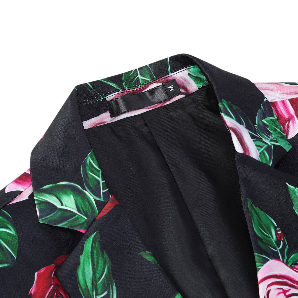 YFFUSHI Mens Floral Blazer 1 Button Slim Fit Fashion Blazer for Date Wedding Party Anniversary