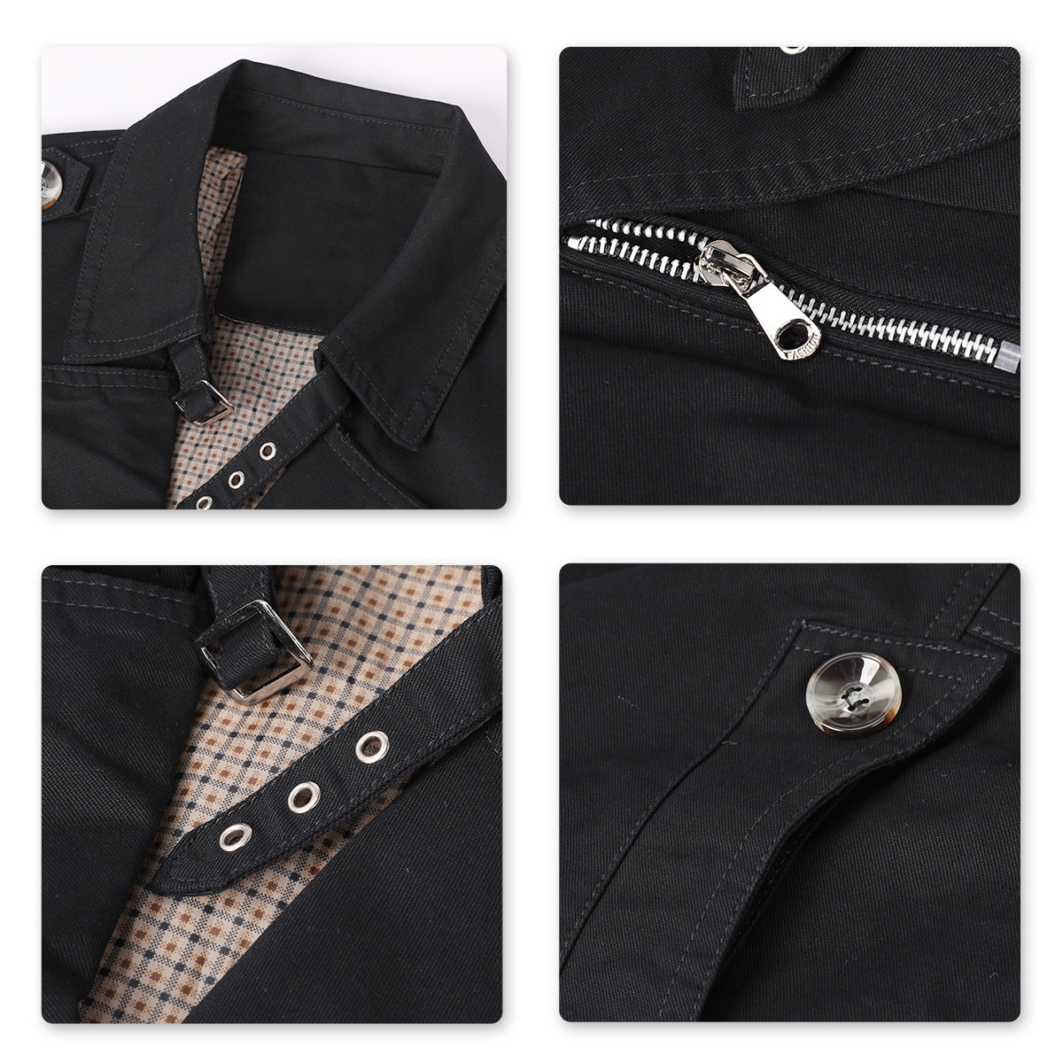 Mens Single Breasted Windproof Overcoat Long Style Jacket