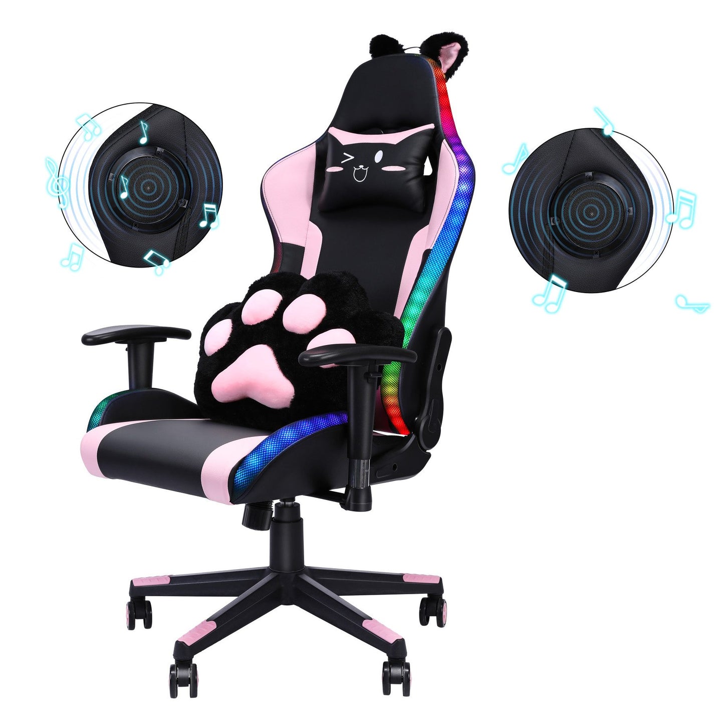 Cadeira Gamer HOMEMIYN (56x68x135 cm - Couro PU - pobre)