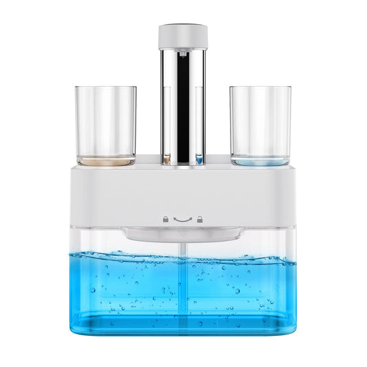 Distributeur de bain de bouche pour irrigateur buccal, avec 2 tasses magnétiques, étanche, mural