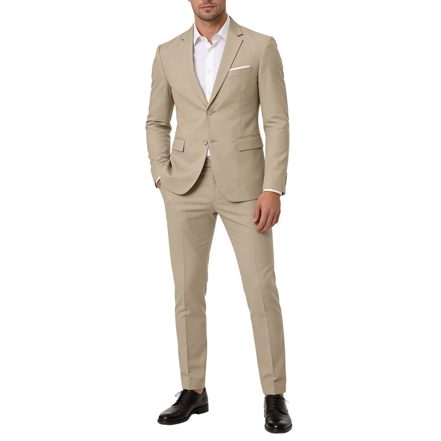 Cloudstyle Men's 2-Piece Suits Slim Fit 2 Button Dress Suit Jacket Blazer & Pants Set