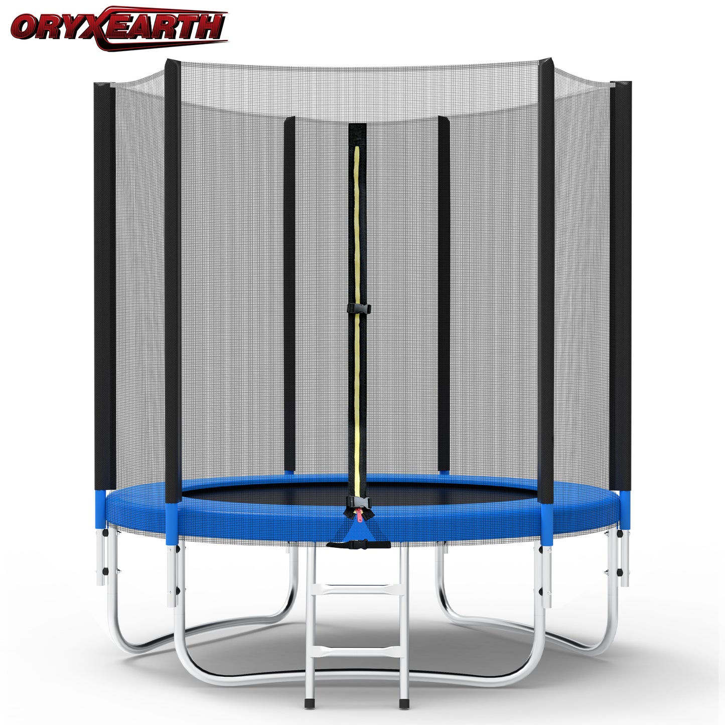 Trampoline Jardin 183cm - Enfants/Adultes, Filet Sécurité + Couverture - Noir/Bleu - Jeux Extérieur