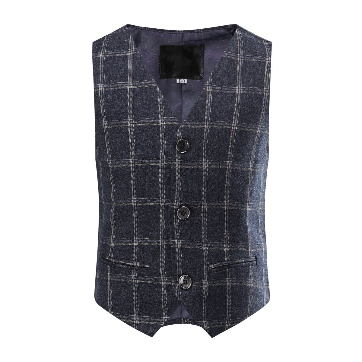 YFFUSHI Boys Suits 5Pcs Slim Fit Plaid Formal Evening Wedding Dresses