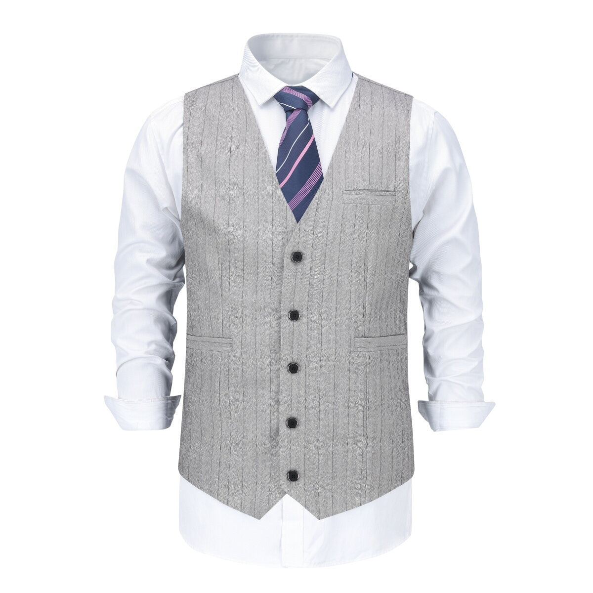 YOUTHUP Mens Formal Business Slim Fit Suit Vest
