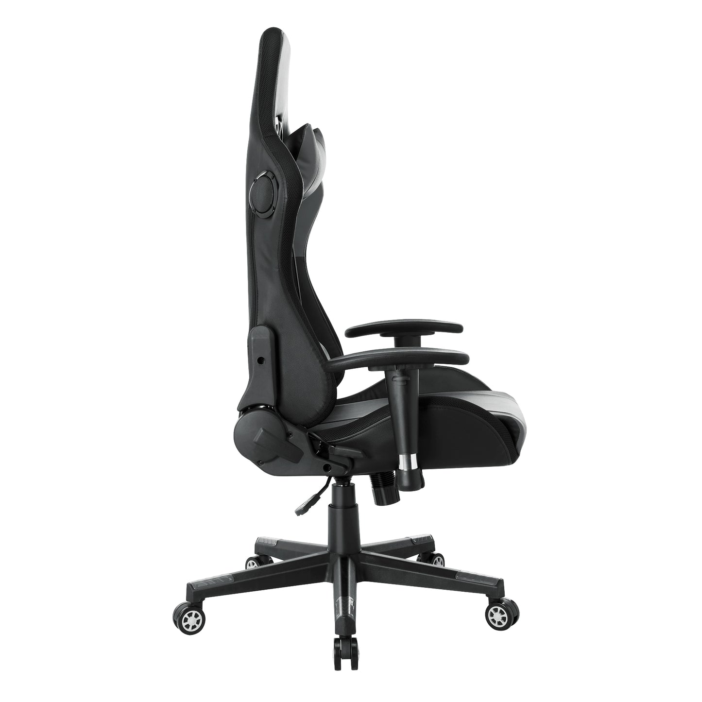 Gamingstoel met RGB LED-verlichting en ingebouwde speakers - Race-style bureaustoel in PU-leder