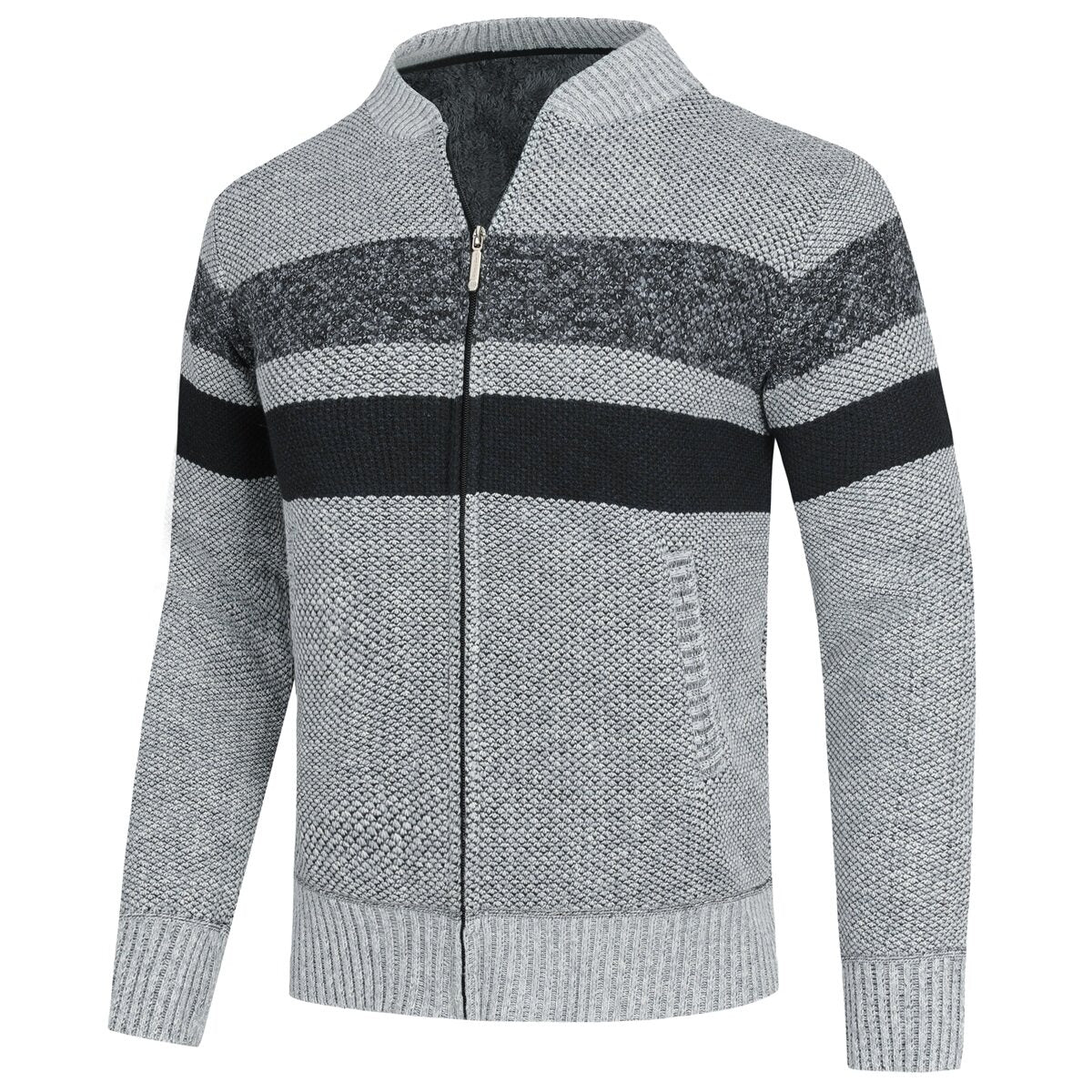 YOUTHUP Mens Casual Slim Full Zip Knitted Cardigan Sweaters