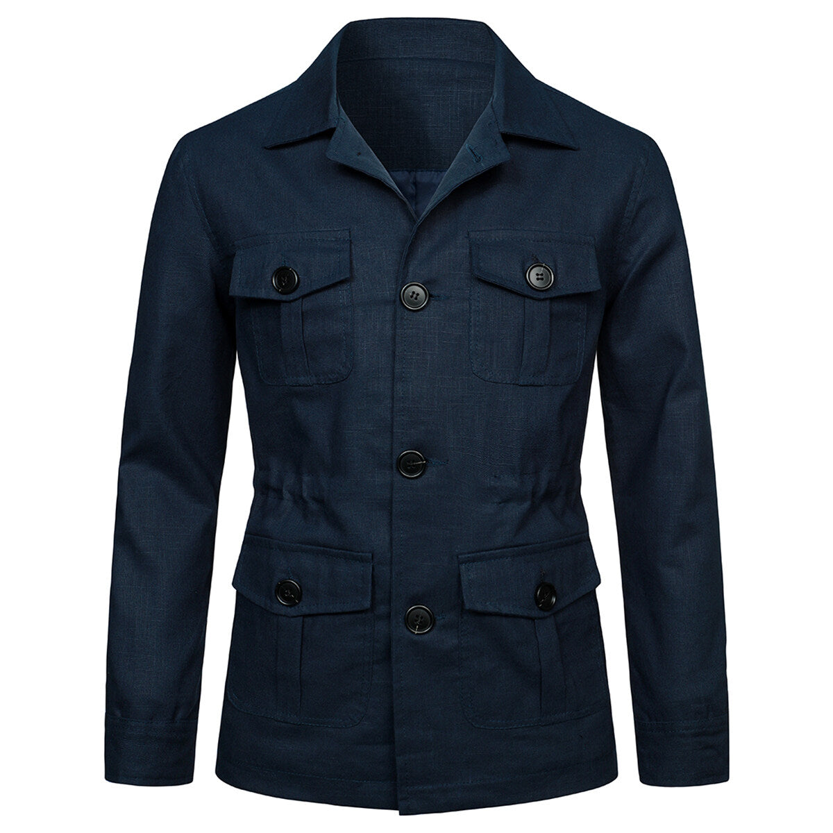 YFFUSHI Mens Casual Sports Lapel Cargo Jacket with Multiple Pockets