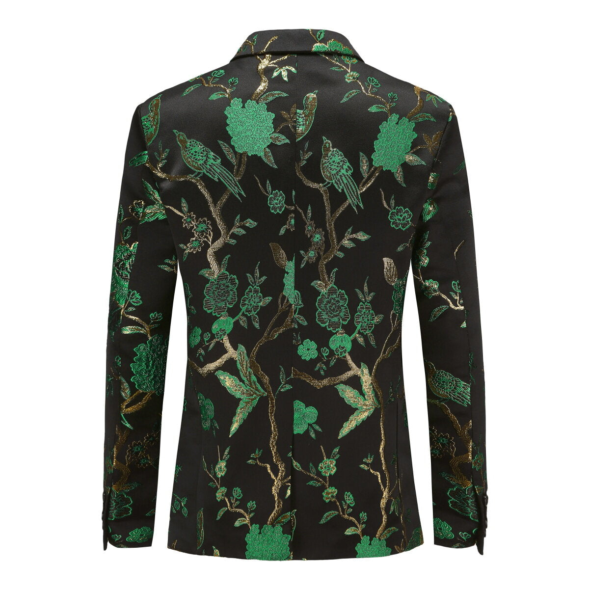 YFFUSHI Mens Embroidery Blazer Slim Fit Flowery Suit Jacket Stylish Floral Tuxedo for Dinner Party Prom