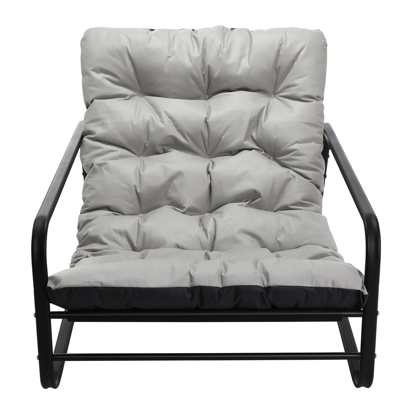 Cadeira de jardim HOMEMIYN (116,5 x 92 x 72cm - aço - cinza)