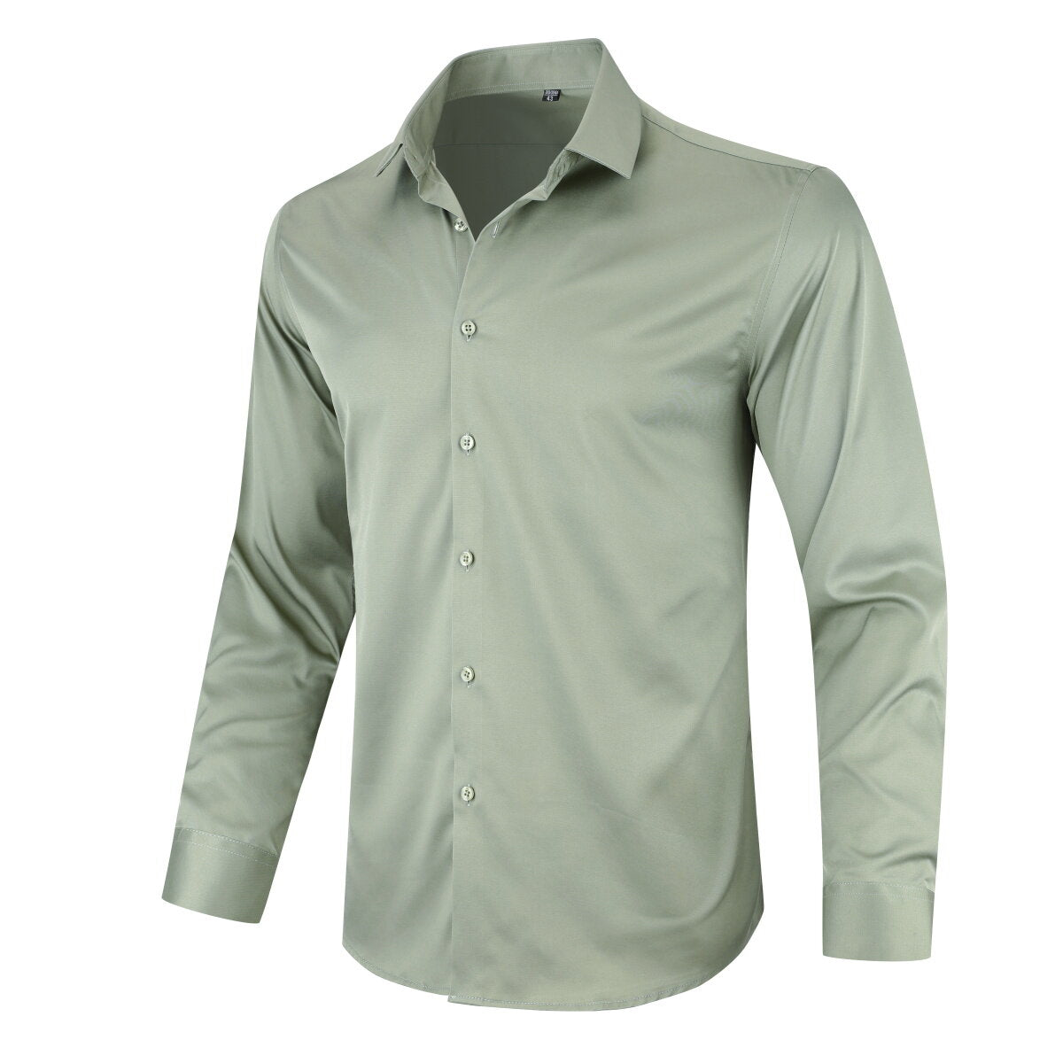 YFFUSHI Mens Business Solid Color Slim Fit Classic Suit Shirt