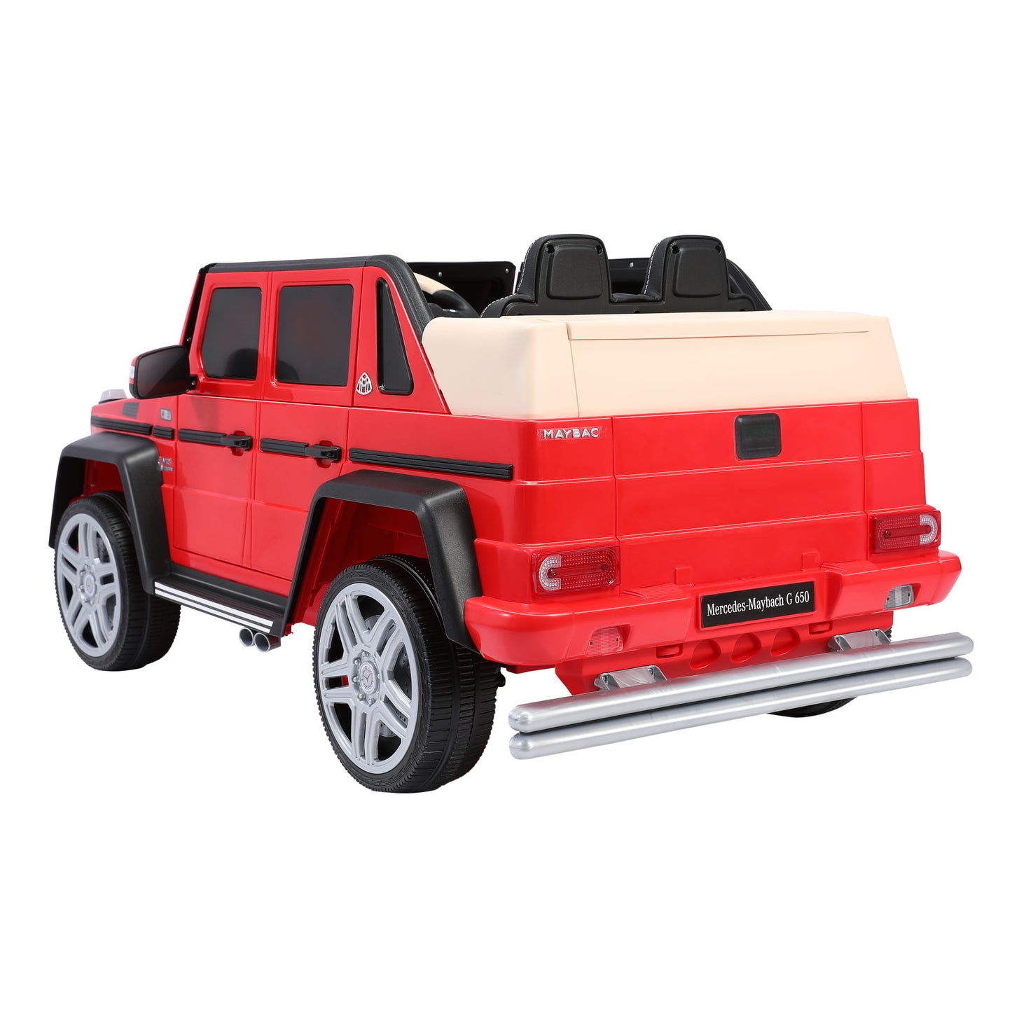 Carro elétrico Mercedes-Maybach G650 para crianças - ORYXEARTH - Vermelho - 12V - 3-5 km/h