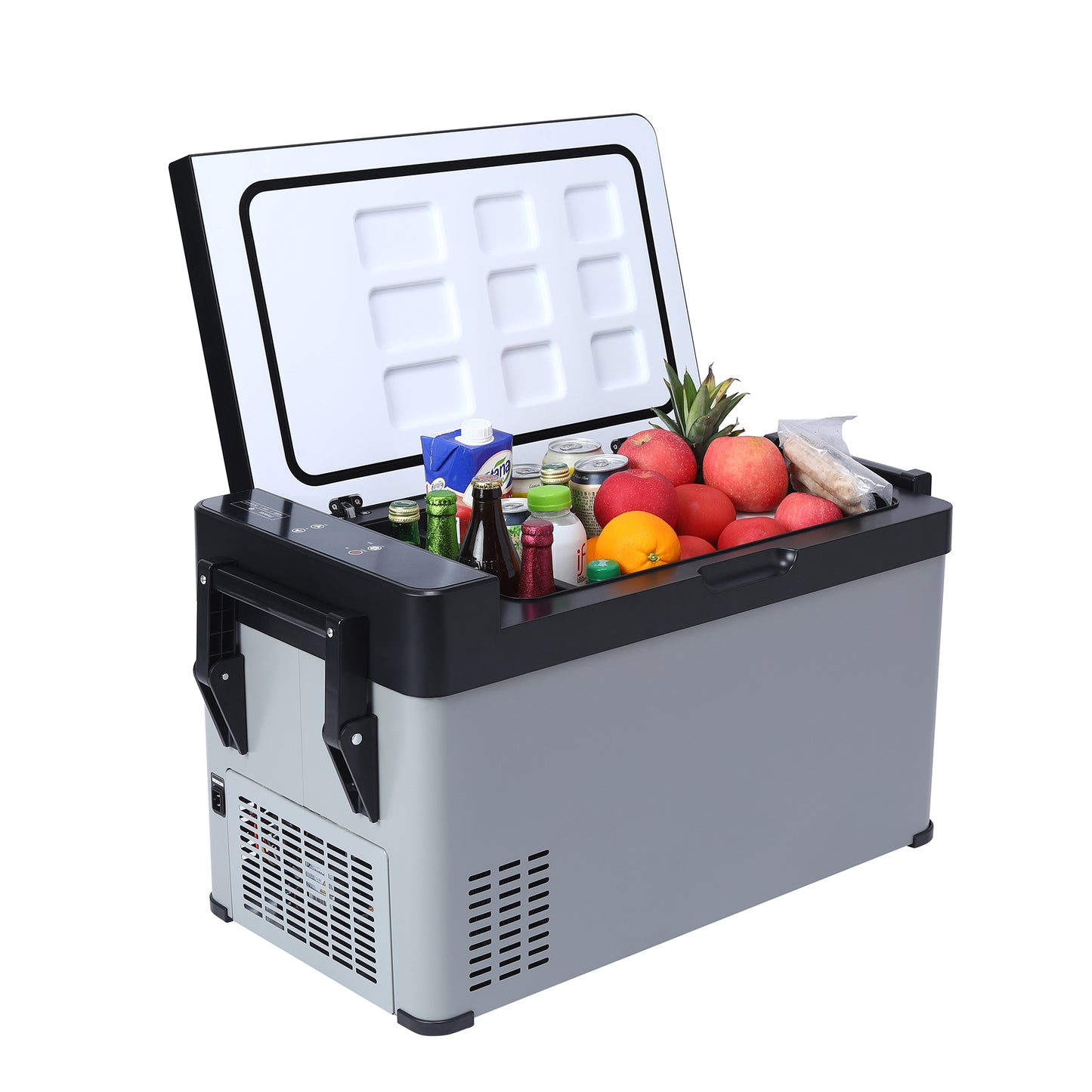 Réfrigérateur à compresseur portable pour voiture 12V 240V 38L Mini Réfrigérateur avec poignée Contrôle de la température -22℃-20℃