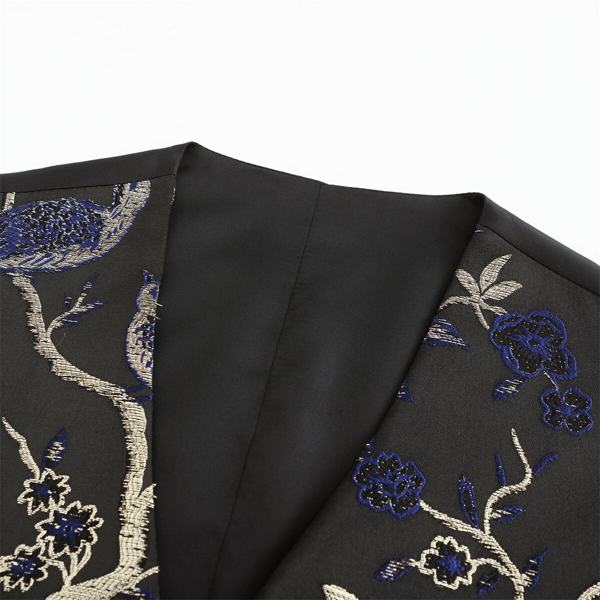 YFFUSHI Mens Elegant Suit Vest Slim Fit Embroidered Printed Formal Fancy Waistcoat