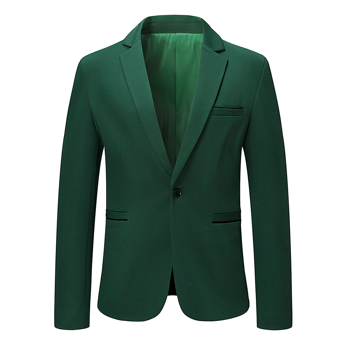 Cloudstyle Men's Suit Jacket One Button Slim Fit  Business Daily Black Blazer