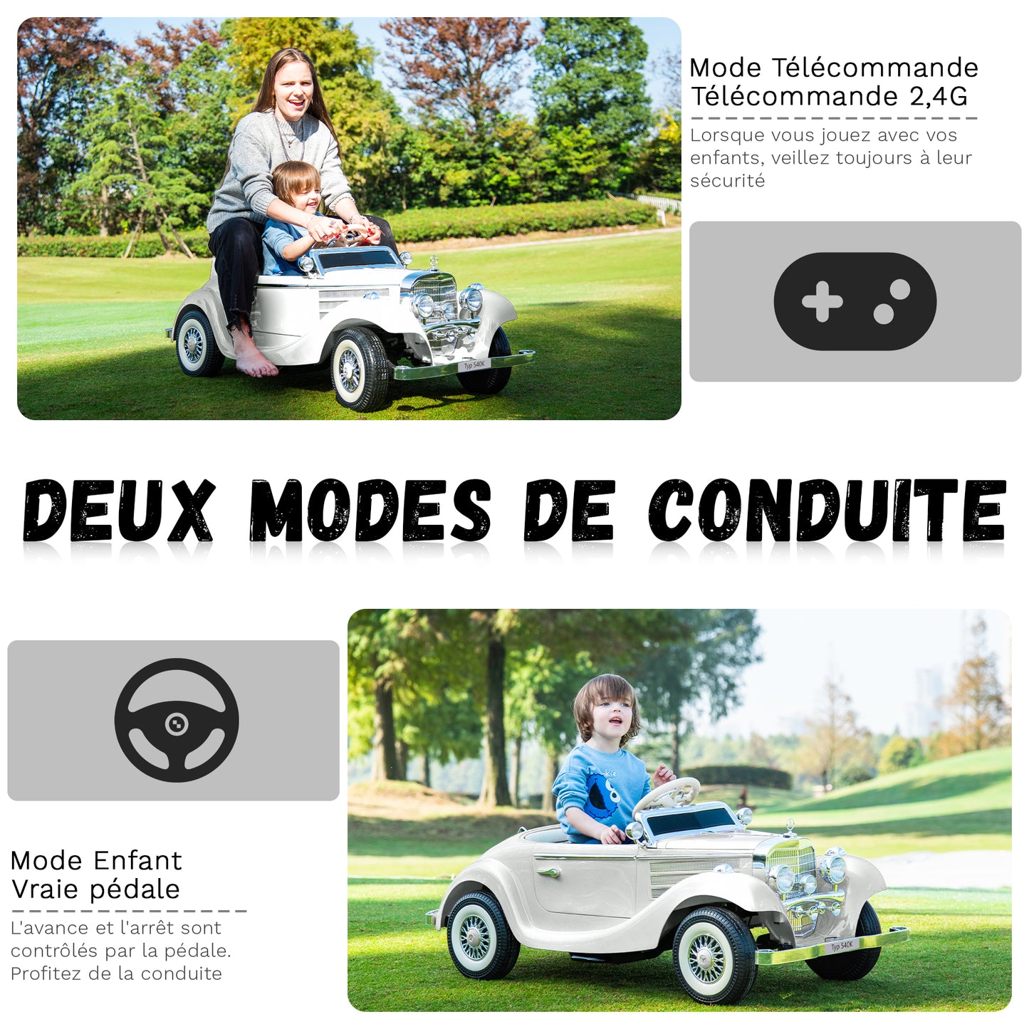 Vintage Mercedes 540K Roadster Electric Replica – Eleganz von 1936 und moderne Technologie