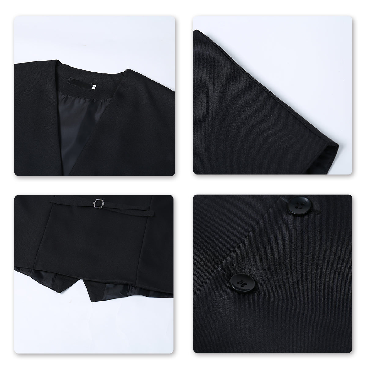 Cloudstyle Mens Suit Vest Slim Fit Dress Business Casual Waistcoat 5 Button V-Neck Vest
