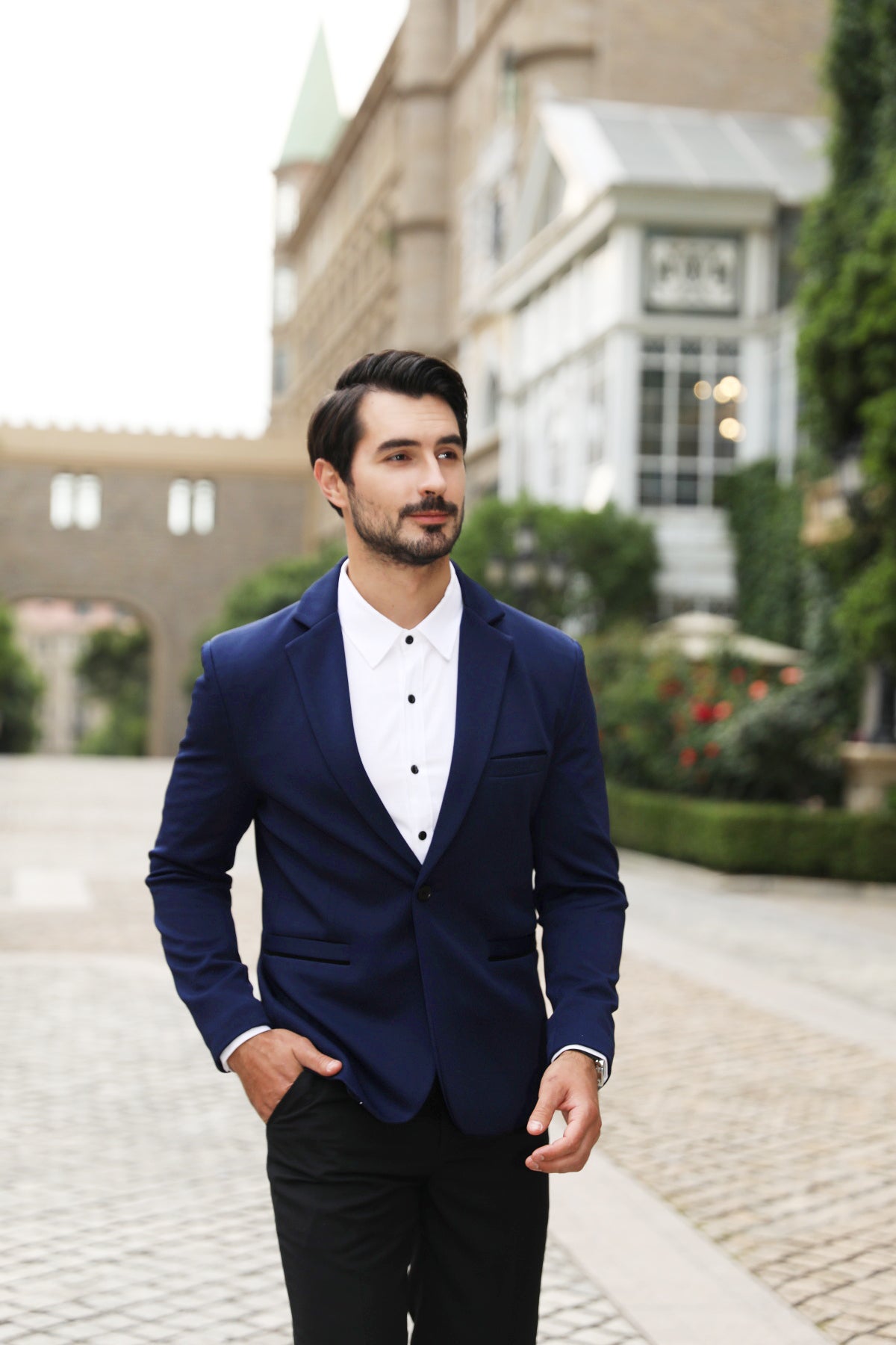 Cloudstyle Men's Suit Jacket One Button Slim Fit Sport Coat Business Daily Blazer