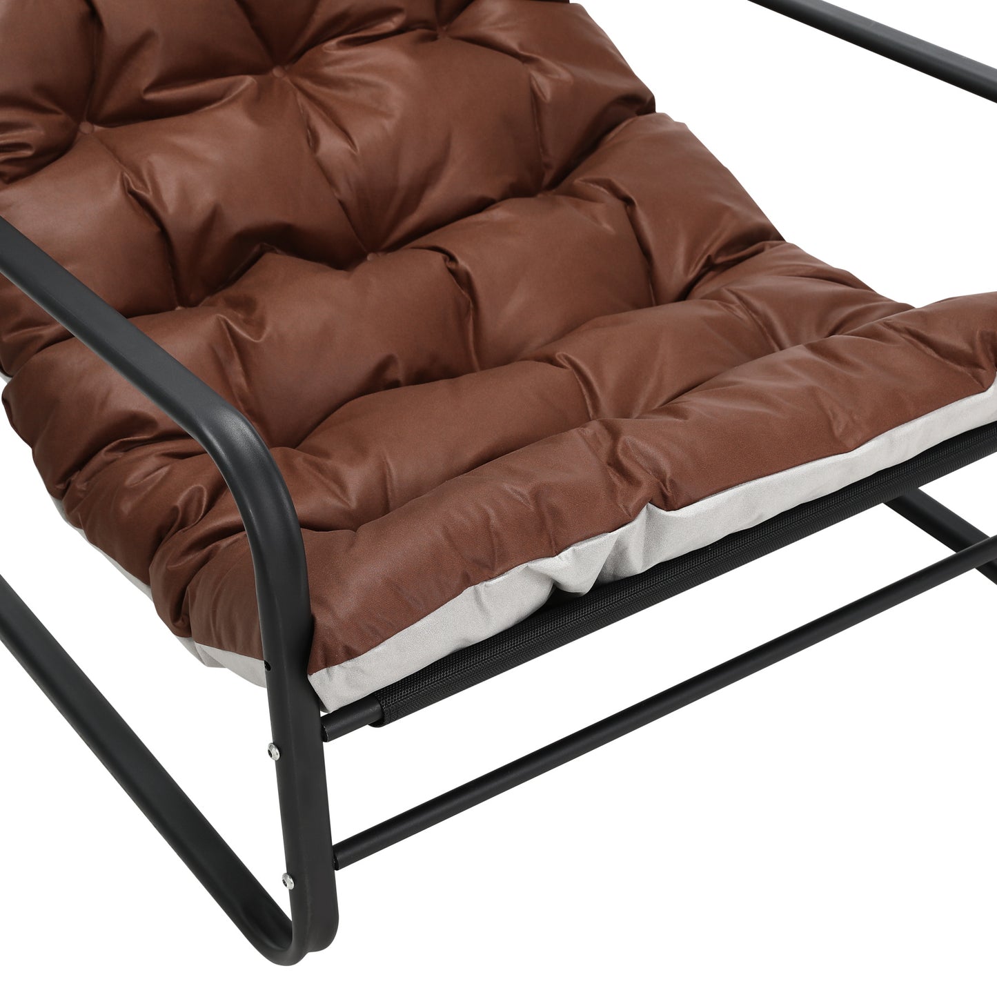 Cadeira de jardim HOMEMIYN (116,5 x 92 x 72cm - aço - braun)