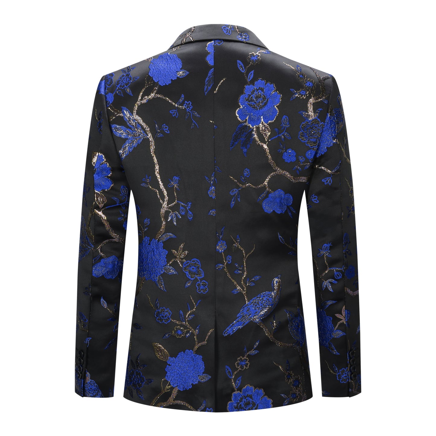 Cloudstyle Men's Embroidery Tux Dress Suit Jacket Formal Print Prom Blazer Dinner Sport Black Coat