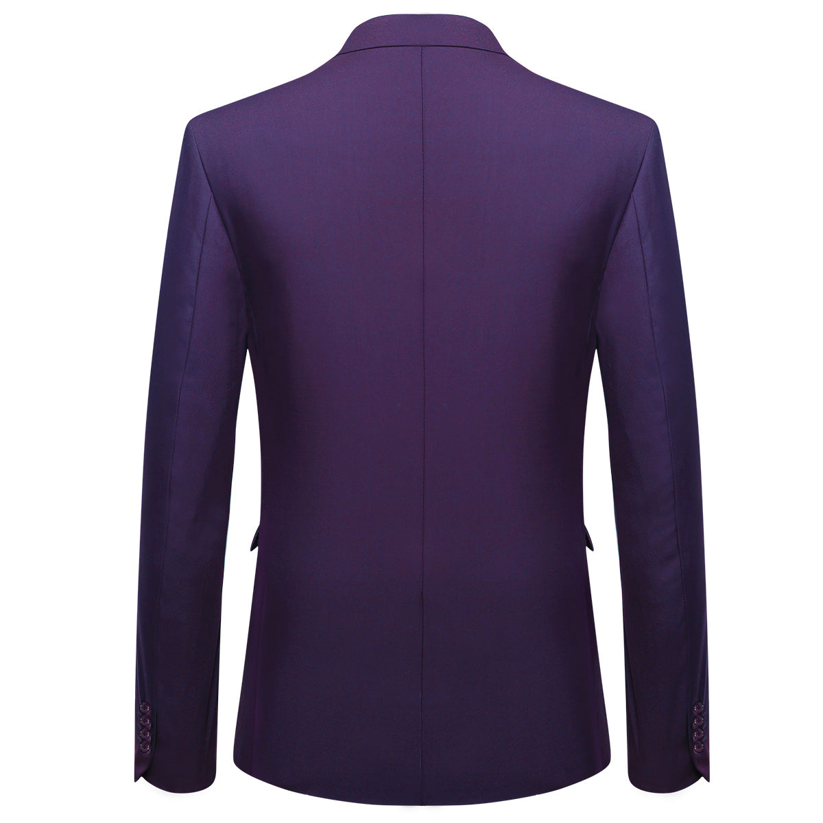 Cloudstyle Men's 3-Piece 2 Buttons Slim Fit Solid Color Jacket Smart Wedding Formal Suit