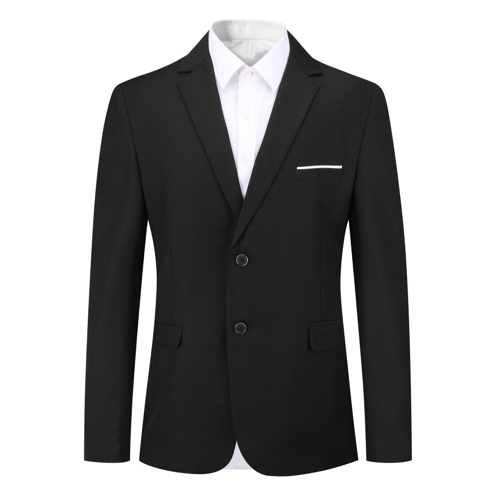 YFFUSHI Mens Slim Fit Blazer 2 Button Classic Business Wedding Suit Jacket and Bowtie
