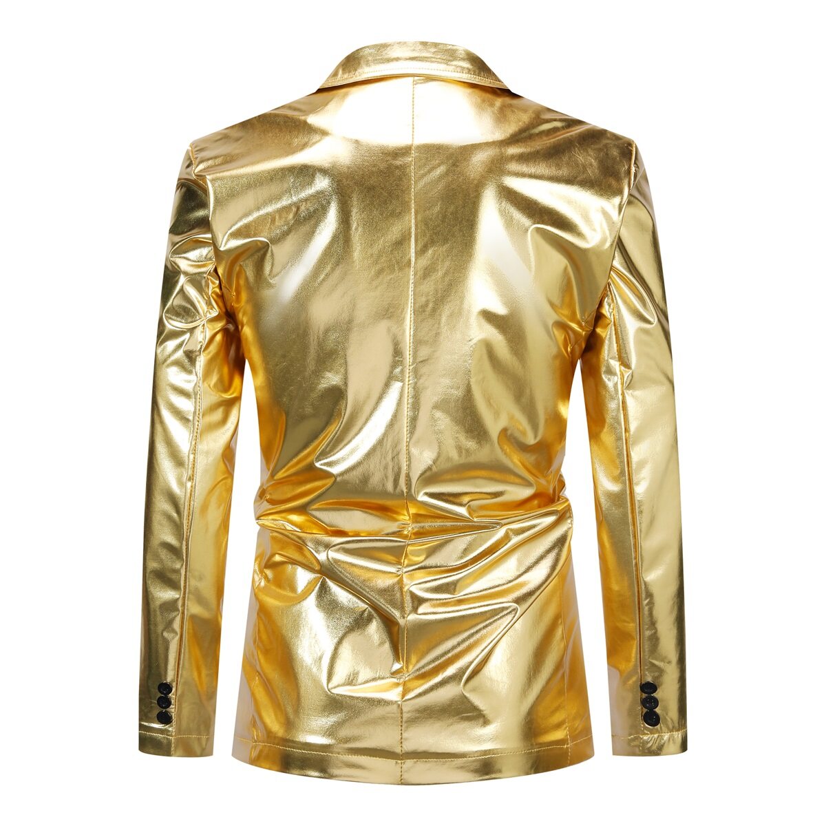 YFFUSHI Mens 2Pce Suit Glossy Shiny Tuxedo Waterproof Blazer and Pants