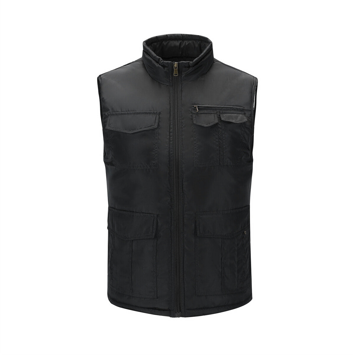 YFFUSHI Mens Fleece Vest Casual Loose Multi Pocket Padded Vest