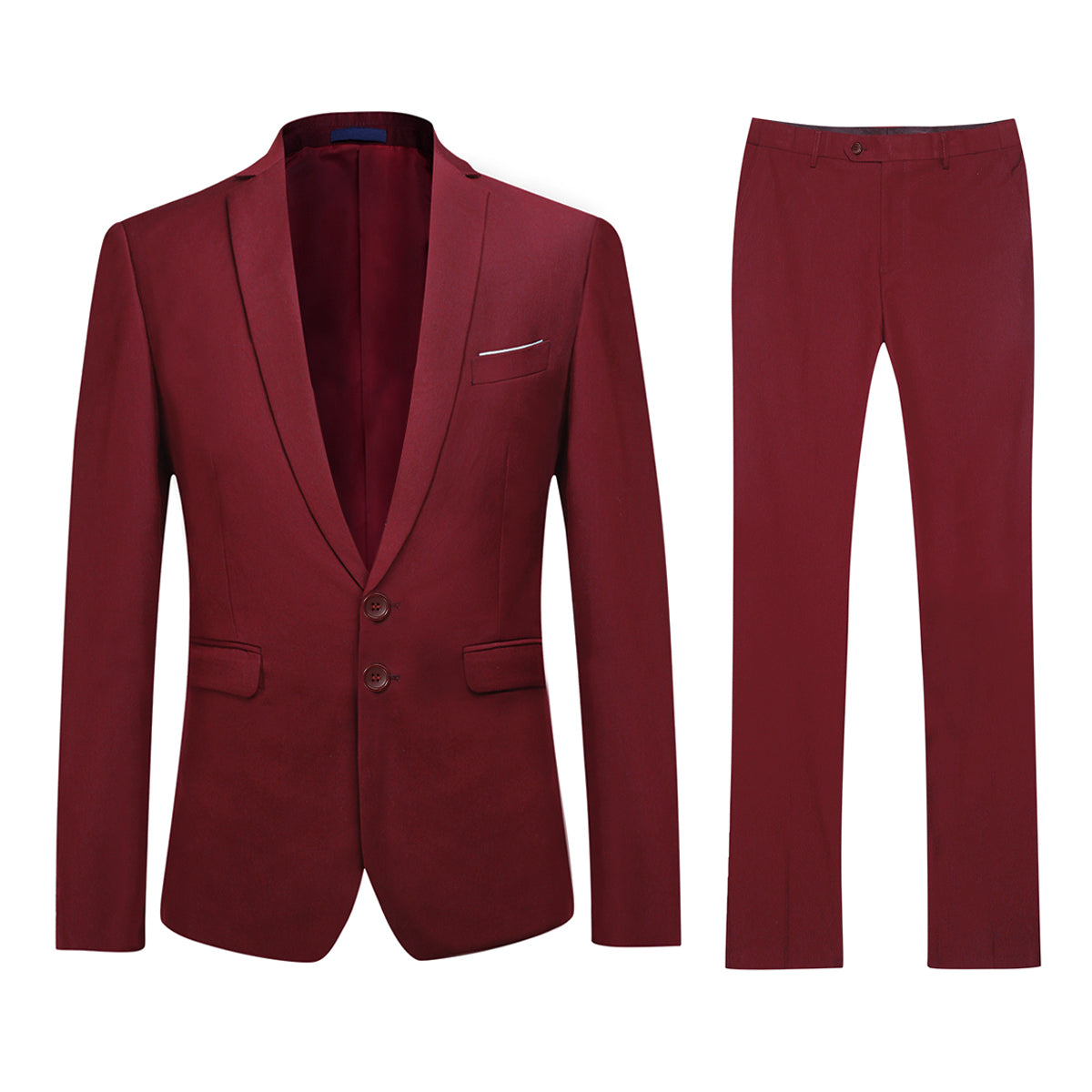 Cloudstyle Men's 2-Piece Suits Slim Fit 2 Button Dress Suit Jacket Blazer & Pants Set
