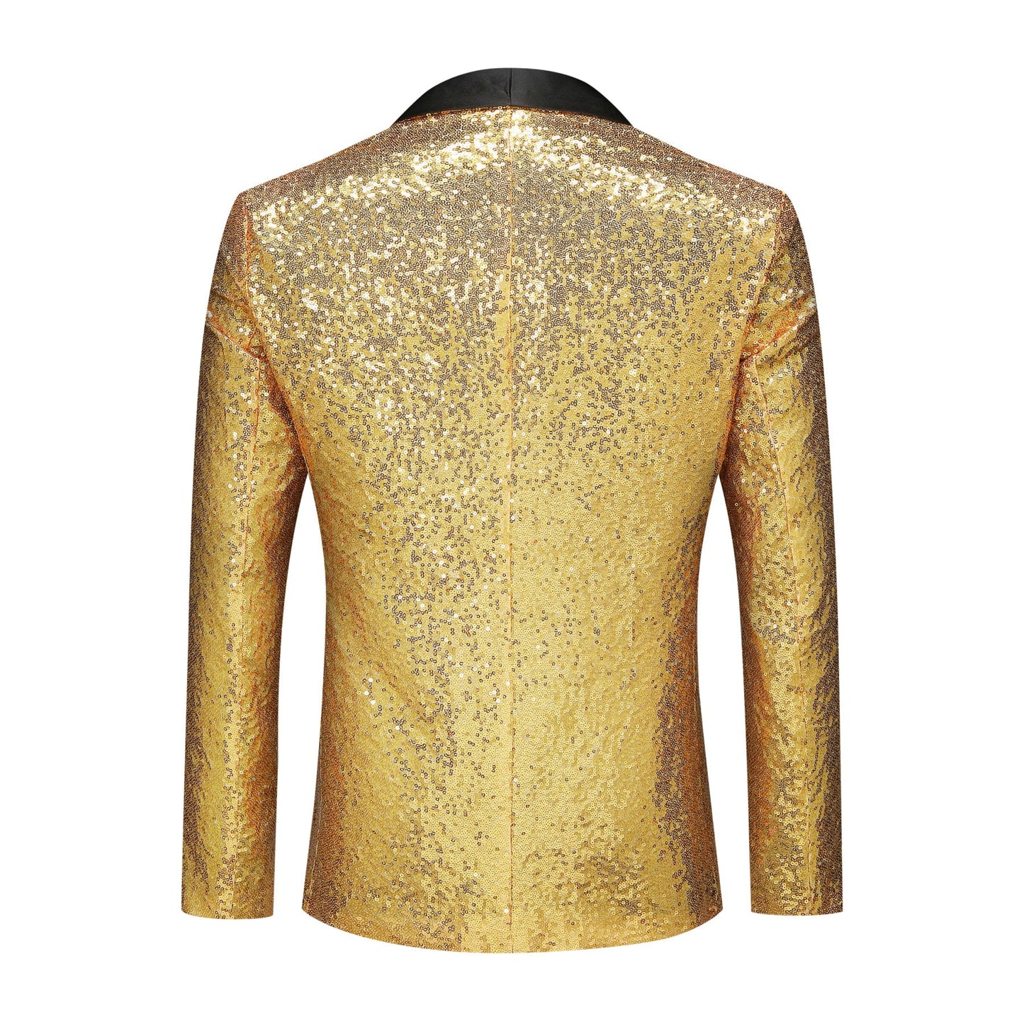YFFUSHI Mens Shiny Sequin Wedding Suit Blazer
