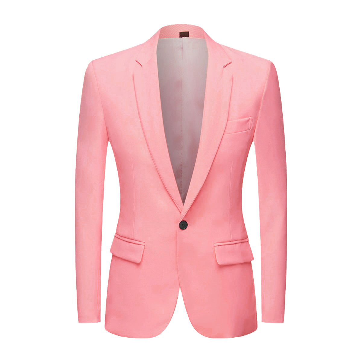 Cloudstyle Men's Suit Single-Breasted One Button Center Vent 2 Pieces Slim Fit Formal Pink Suits