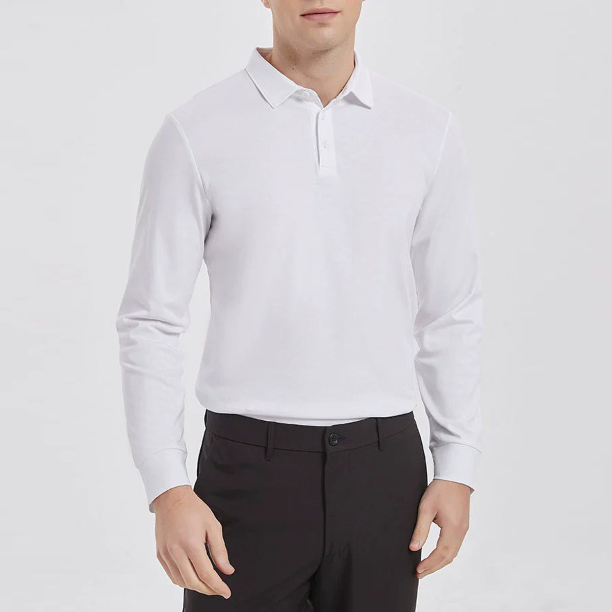 YFFUSHI Mens Soft Mercerized Cotton Long Sleeve Non-iron Shirt