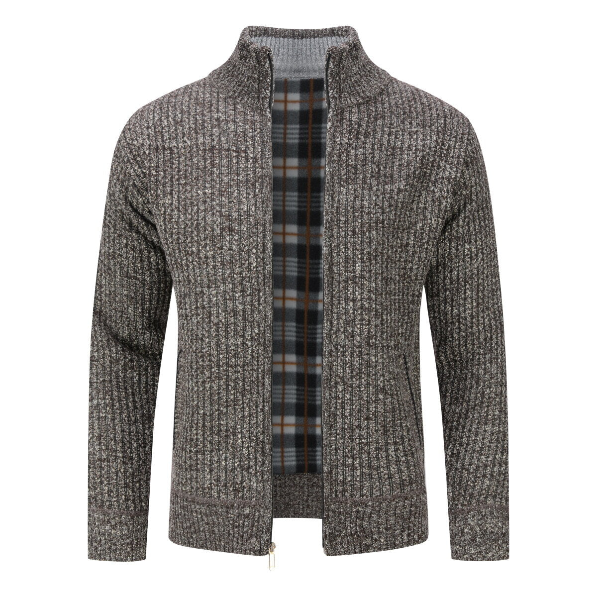 YFFUSHI Mens Slim Fit Solid Color Knit Cardigan