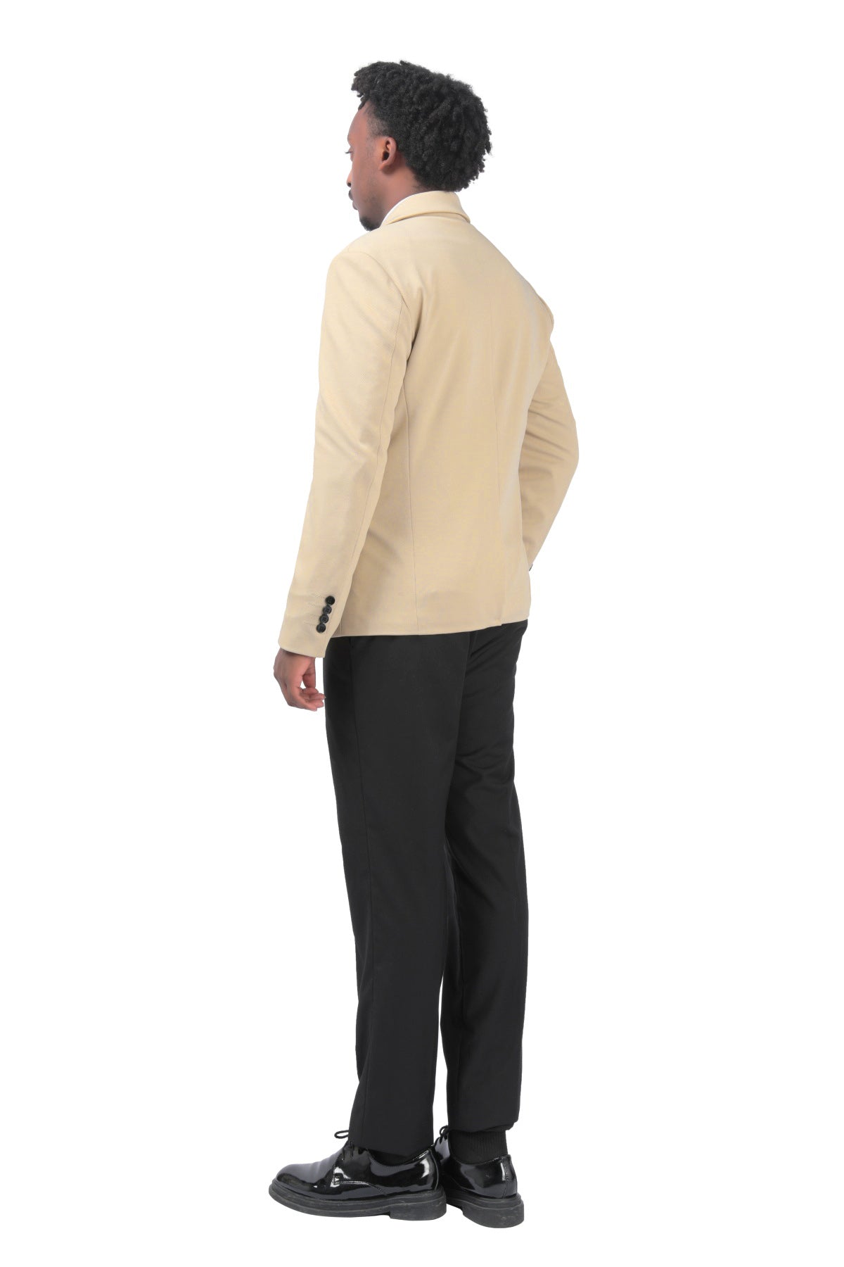 Cloudstyle Men's Suit Jacket One Button Slim Fit  Business Daily Black Blazer