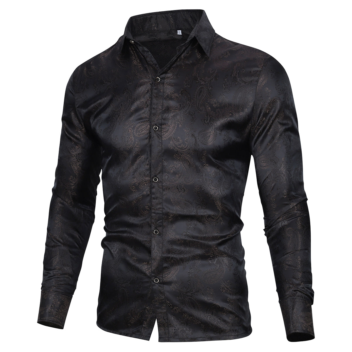 Cloudstyle Mens Paisley Shirt Long Sleeve Dress Shirt Button Down Casual Slim Fit
