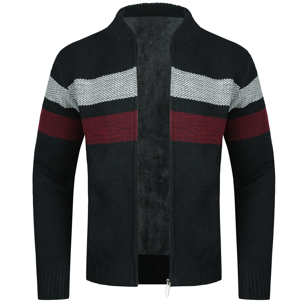 YOUTHUP Mens Casual Slim Full Zip Knitted Cardigan Sweaters