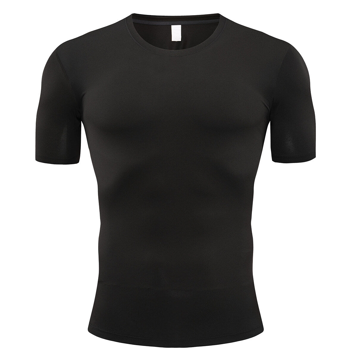 YFFUSHI Mens Sports T-Shirt Quick Dry Round Neck Solid Color Stretch Short Sleeve