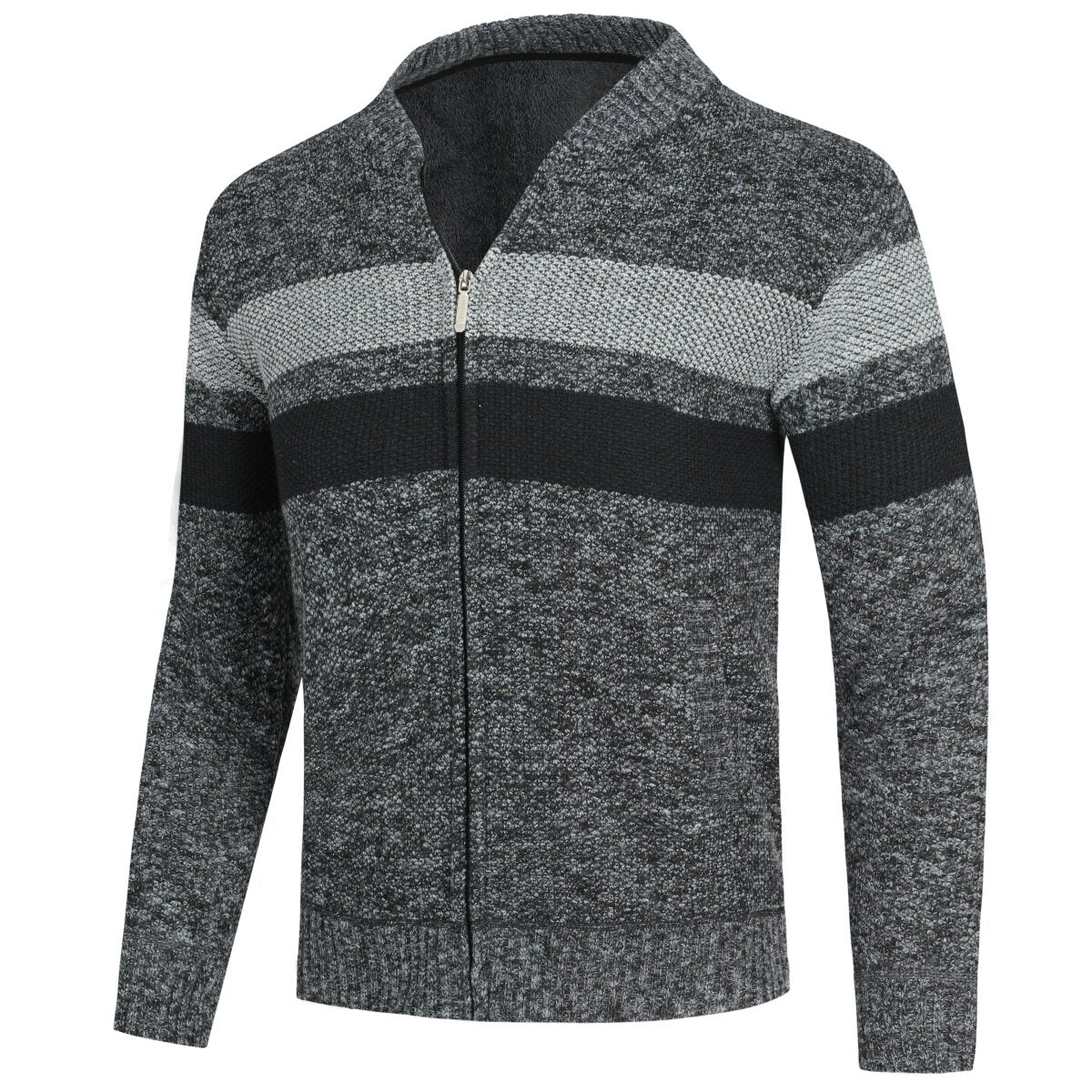 YOUTHUP Mens Casual Slim Full Zip Knitted Cardigan Sweaters