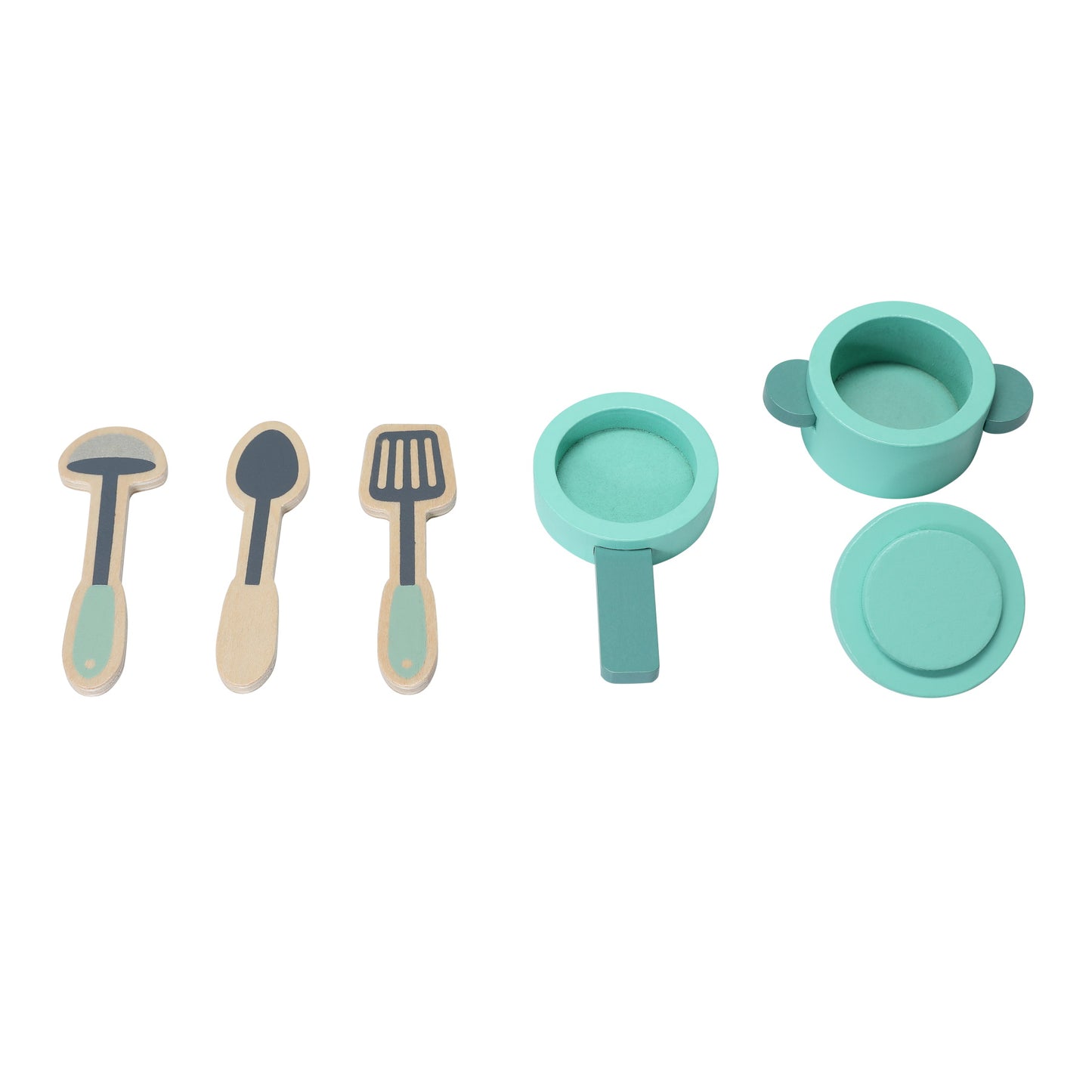 Brinquedo de madeira Cozinha verde Conjunto de cozinha de canto infantil HOMEMIYN