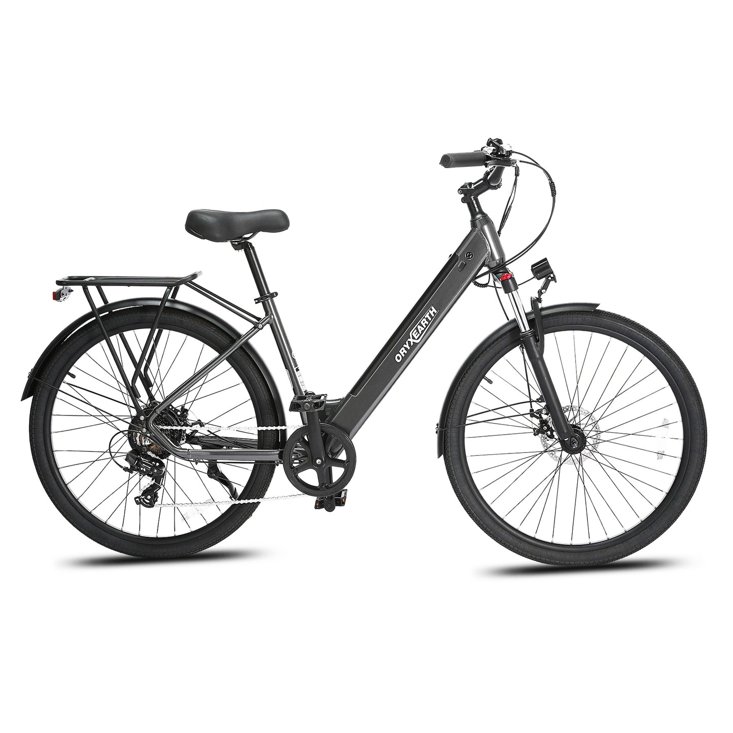 Bicicleta Elétrica Oryxearth 250W-SHIMANO7V (rodas de 27,5 cm - alumínio cinza brilhante)